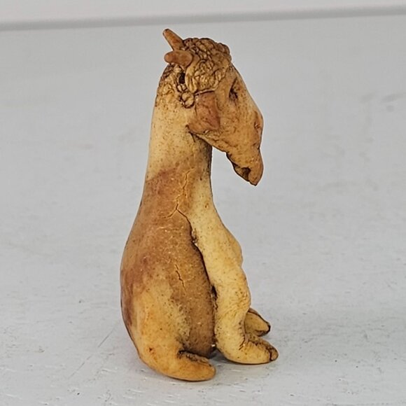 Vintage Whimsical Handmade Clay Goat Figurine Sitting - Picture 3 of 8